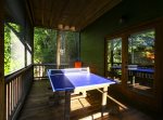 DOWNSTAIRS INCLOSED PORCH W/ PING PONG TABLE